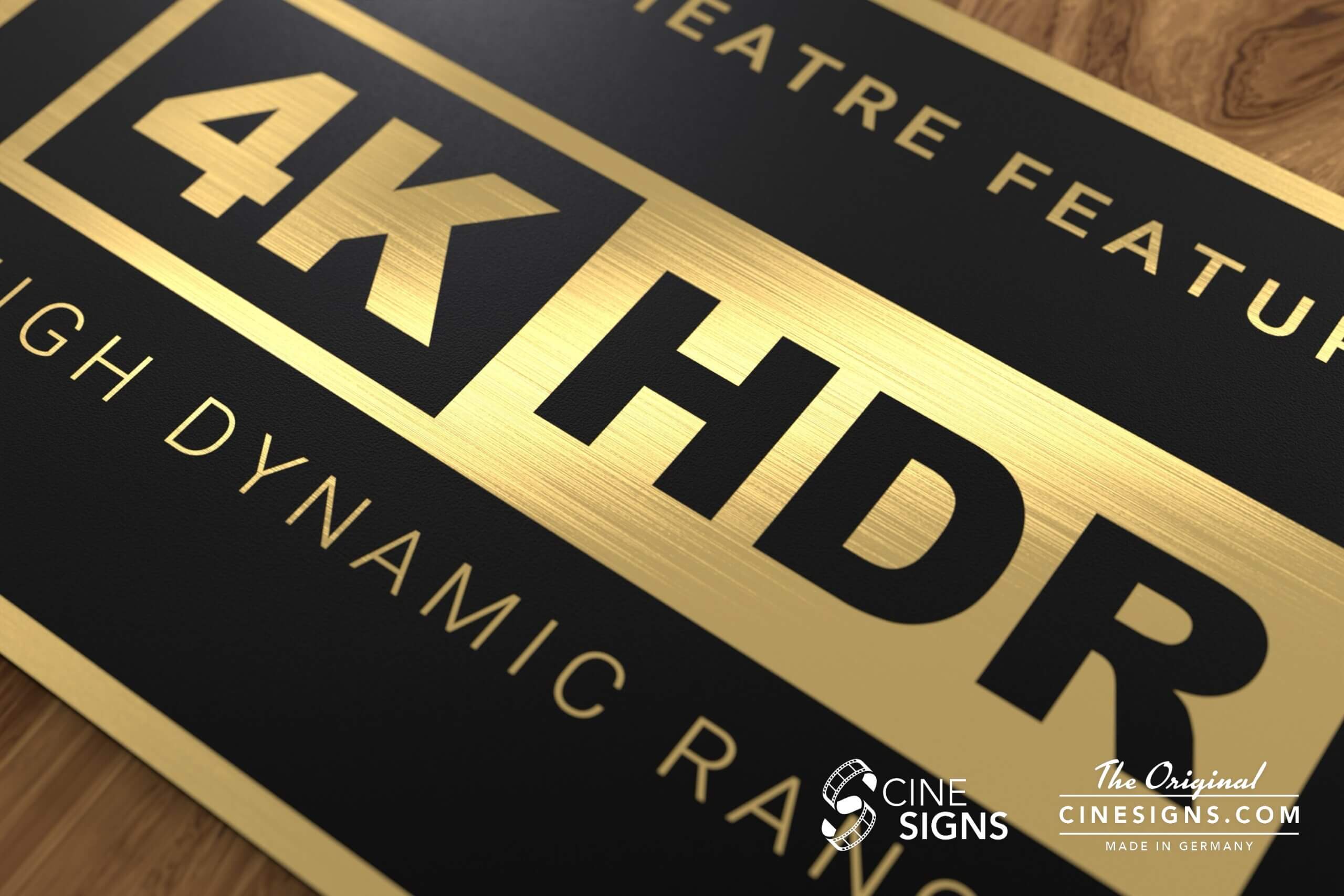4K HDR Sign by CineSigns — angled view from the right