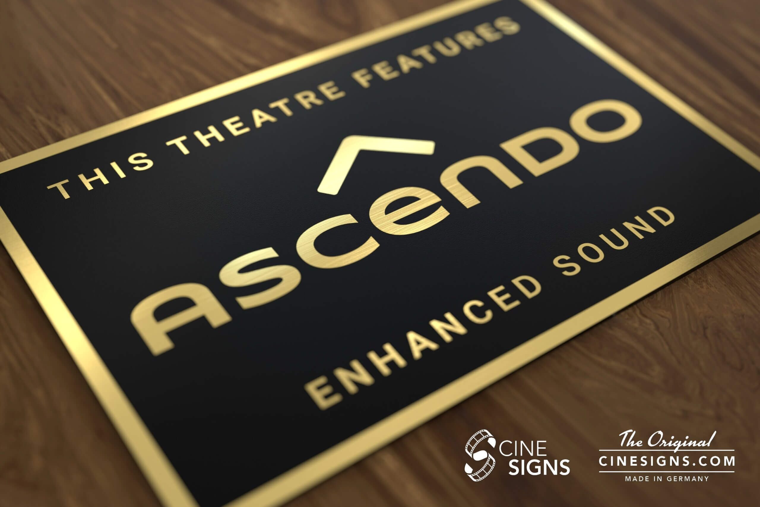 Ascendo Sign by CineSigns — angled view from the right