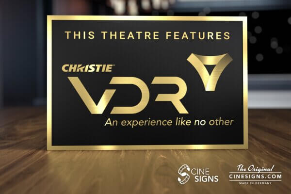 Christie VDR Sign by CineSigns
