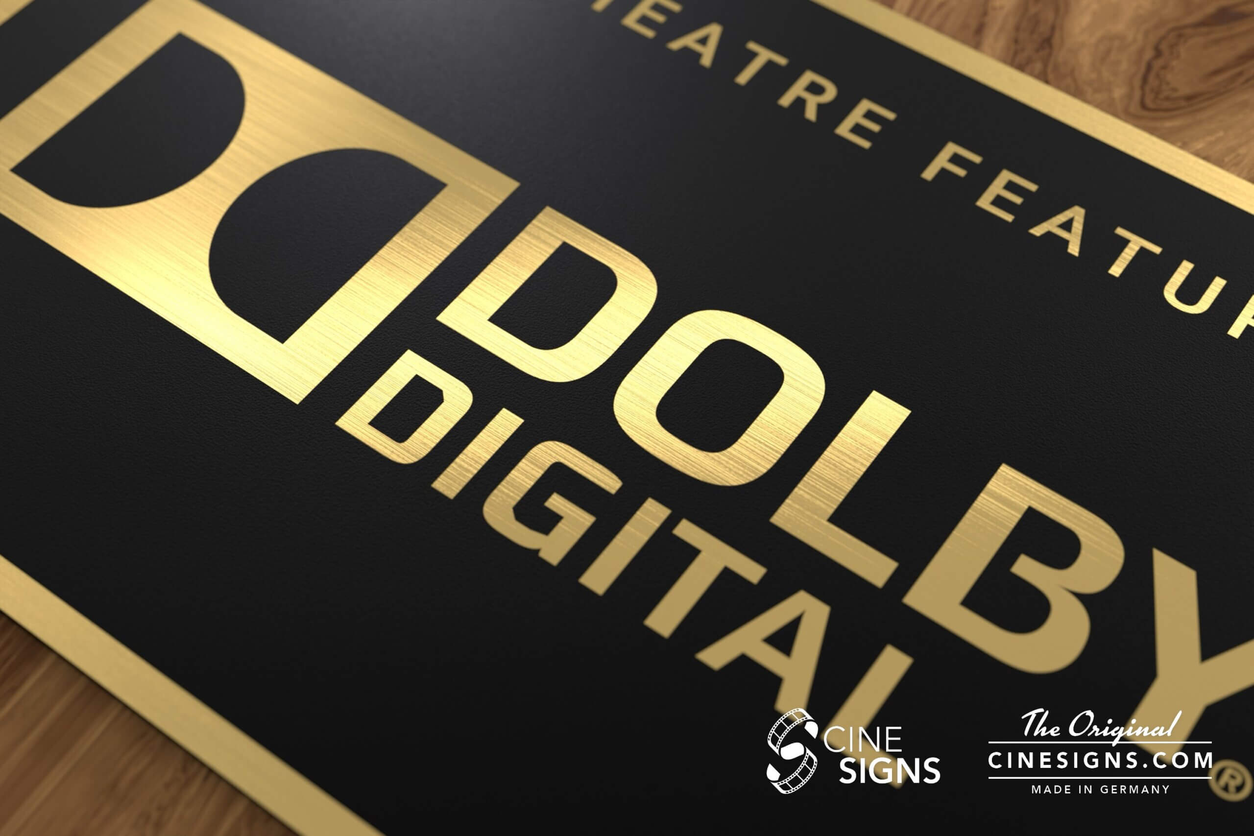 Dolby Digital Sign by CineSigns — angled view from the right