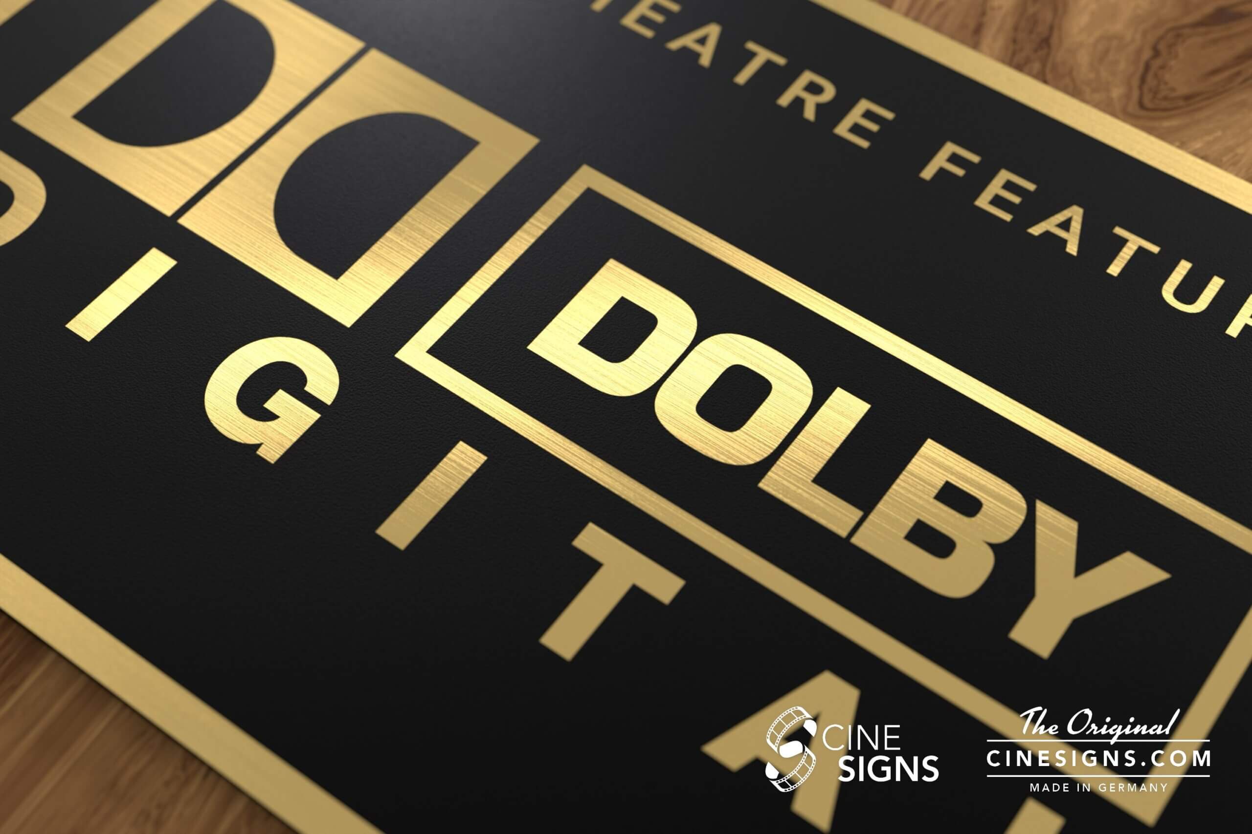 Dolby Digital Legacy Sign by CineSigns — angled view from the right