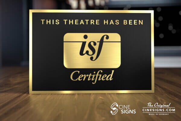 ISF Certified Sign by CineSigns