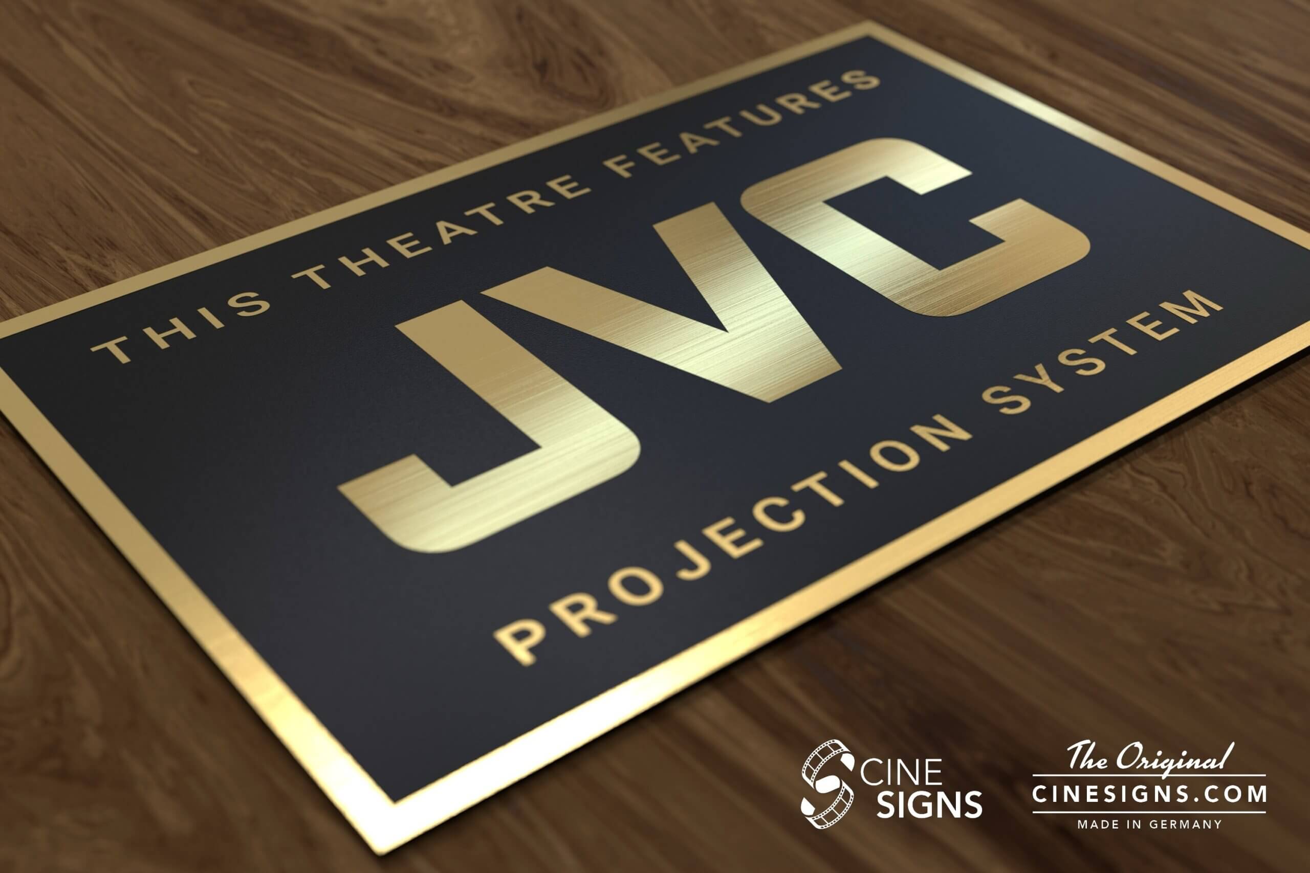 JVC Sign by CineSigns — angled view from the left