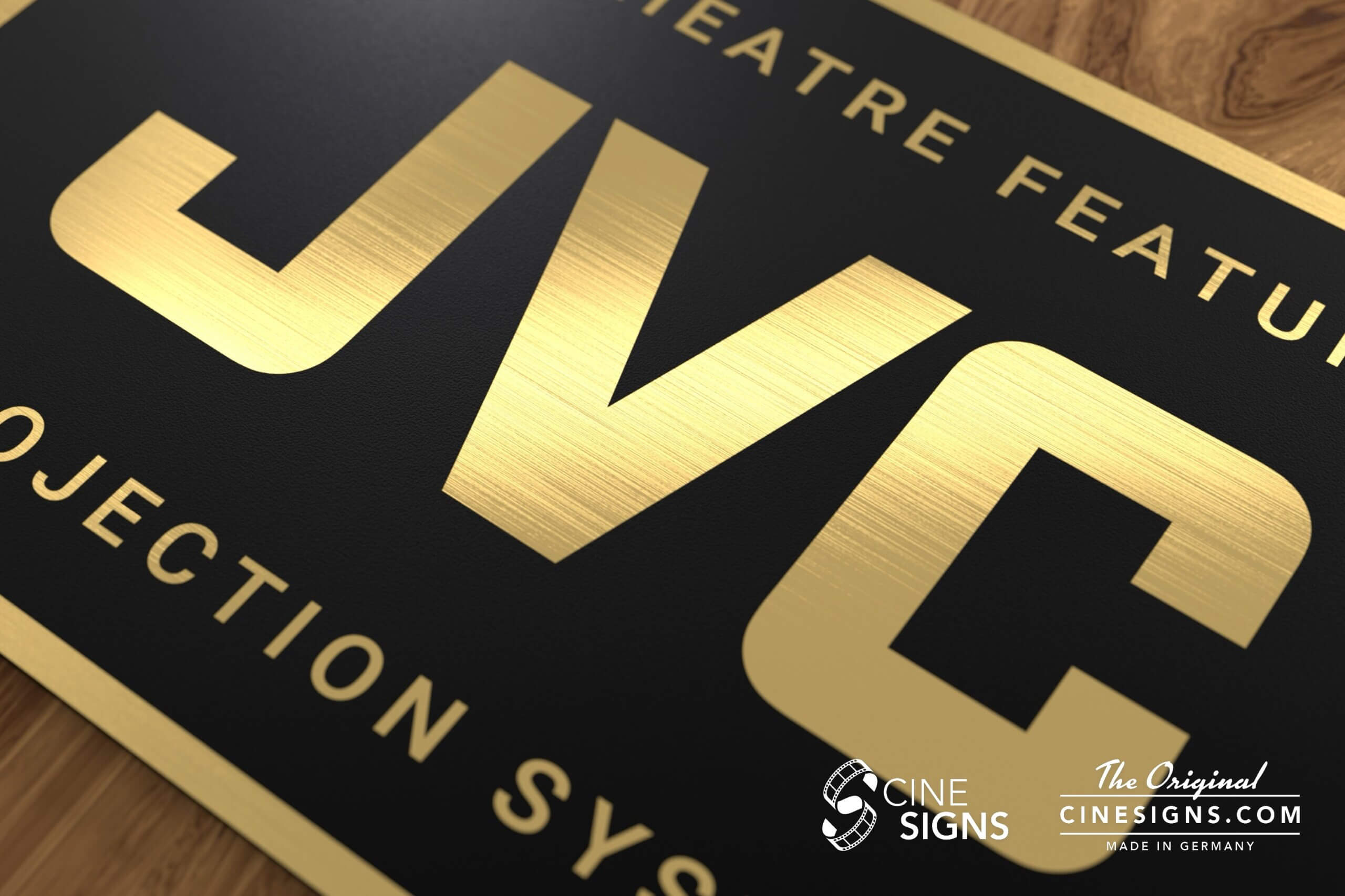 JVC Sign by CineSigns — angled view from the right