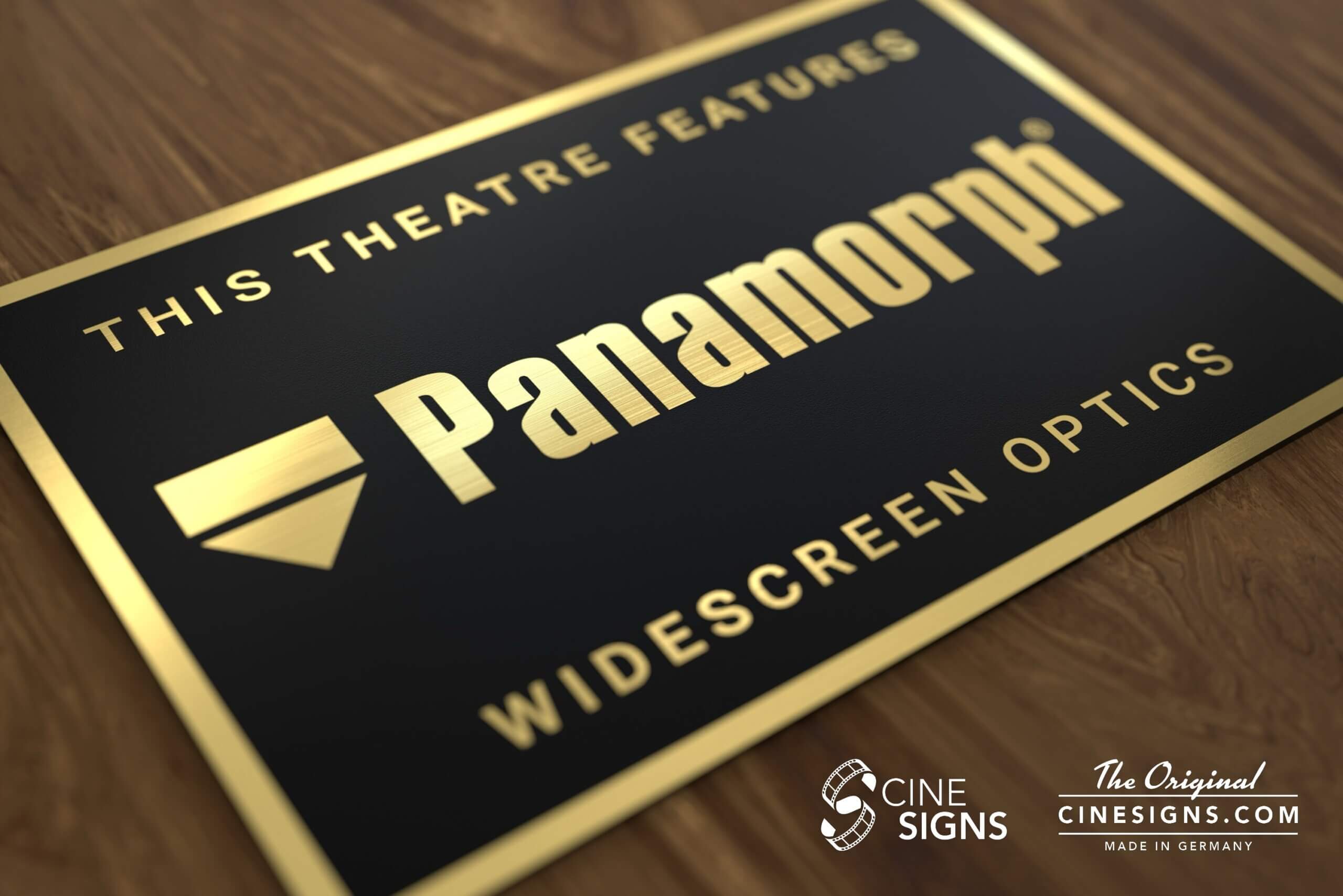 Panamorph Sign by CineSigns — angled view from the left