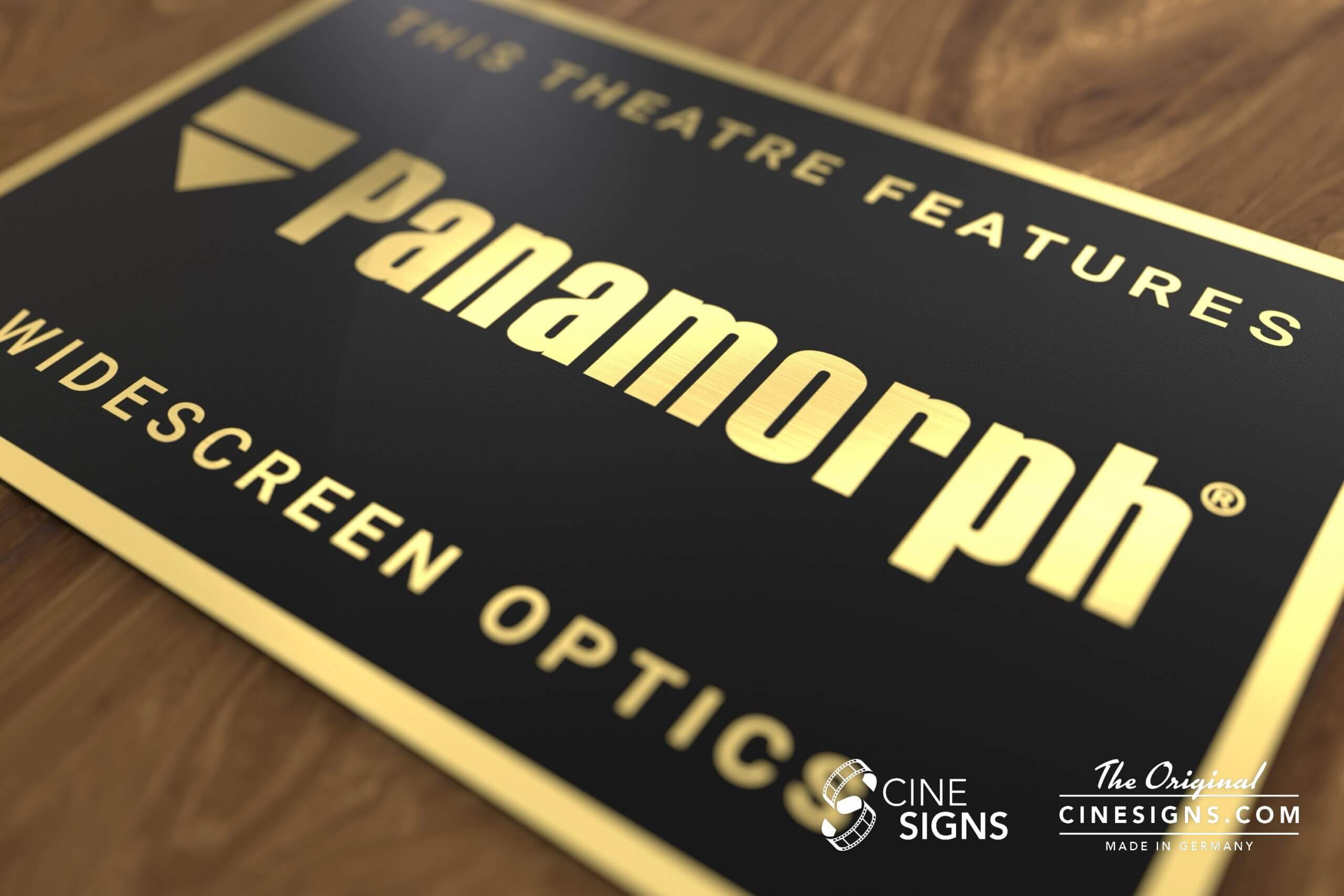 Panamorph Sign by CineSigns — angled view from the right
