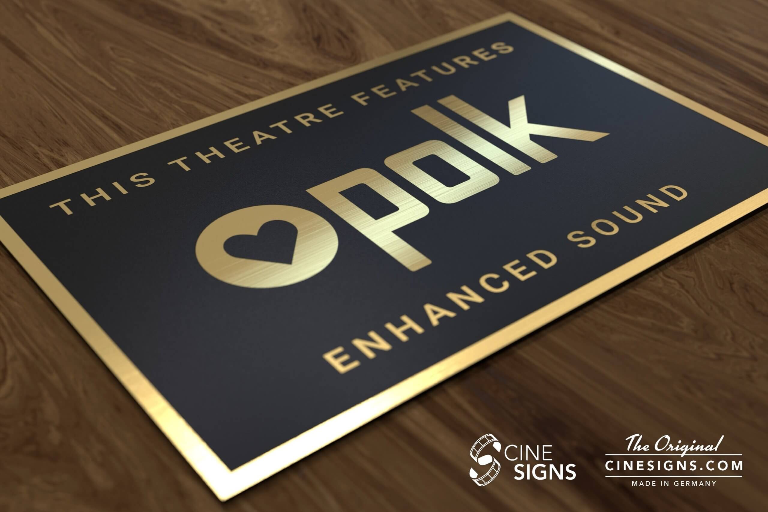 Polk Sign by CineSigns — angled view from the left