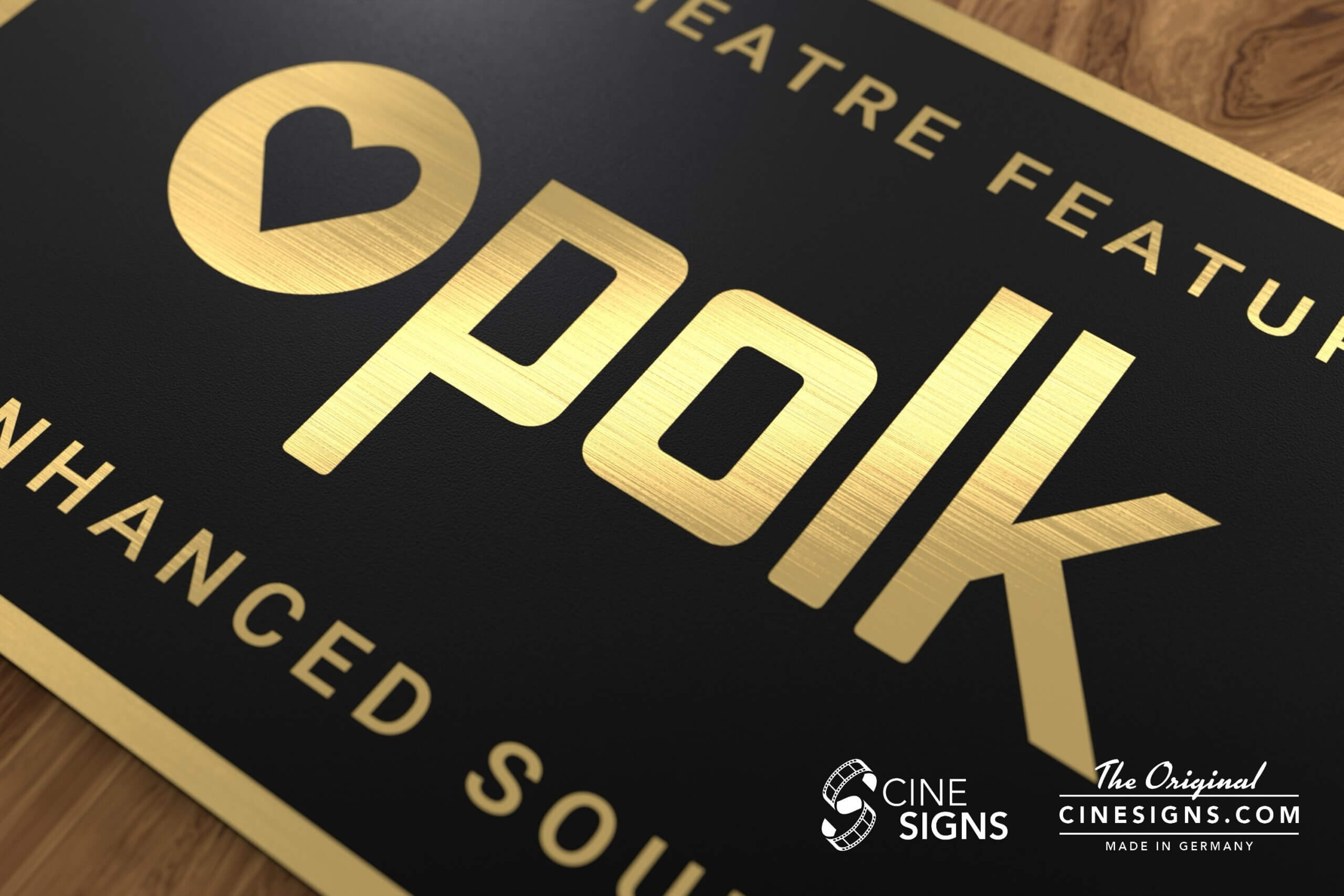 Polk Sign by CineSigns — angled view from the right